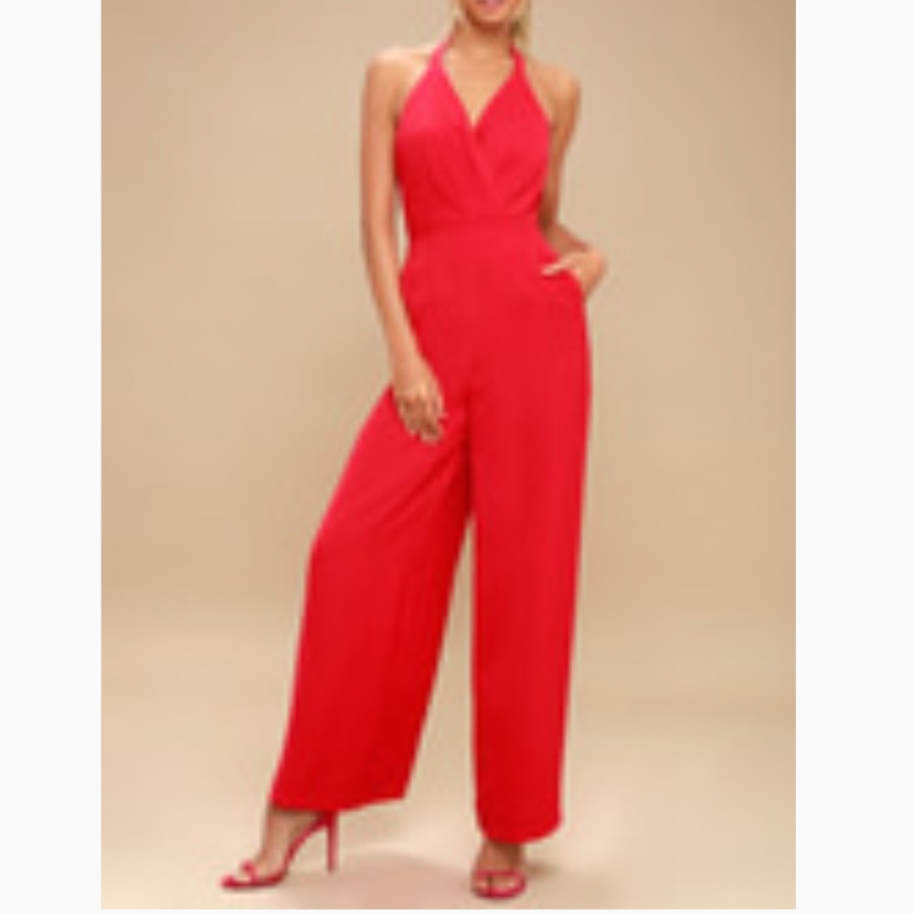 Lulu’s Red Pant Jumpsuit
